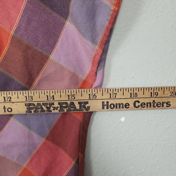 Patagonia San Benito Womens Multicolor Plaid Outlander Back Zip Blouse‎ Top Sz 4 - Picture 9 of 10